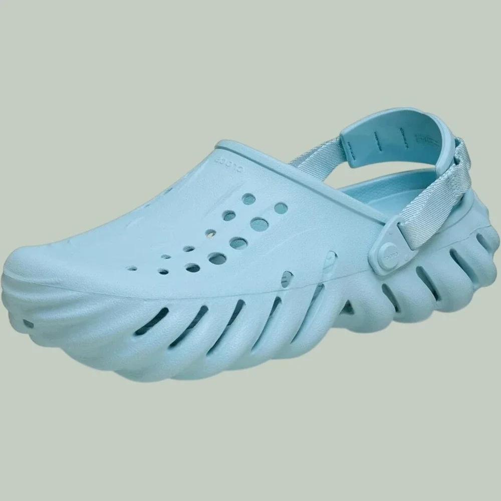 Crocs Echo Clog Light Blue Streetwear Molded Slip On  Mens Size 13 NEW